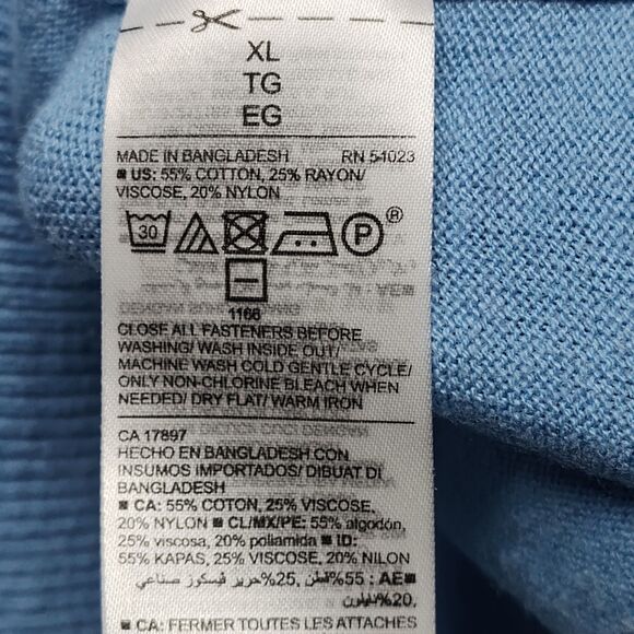 Old Navy Knit Cardigan Sweater Women Size XL Baby Blue Front Button Fall Casual - Picture 7 of 7